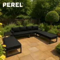 Ensemble de salon - tout-en-un - noir + anthracite (TS-B-ANTR)
