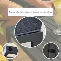 Ensemble de salon - tout-en-un - noir + anthracite (TS-B-ANTR)
