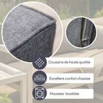 Ensemble de salon - tout-en-un - noir + anthracite (TS-B-ANTR)