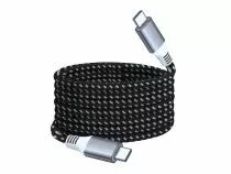 C&acirc;ble usb - usb 2.0 c &agrave; c 60w, 480mbps, magn&eacute;tique, nickel&eacute;, c&acirc;ble tress&eacute; en coton - 1 m&egrave;tre (HQMUSB210)