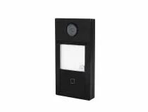 Sonnette vid&eacute;o professionnelle ip m&eacute;tal 1 bouton - noir - poe (EDS101B)