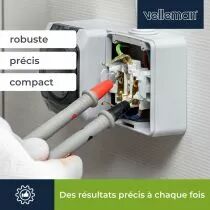 Multim&egrave;tre num&eacute;rique antichoc auto-range true rms - cat iii - 1000 v - 8 fonctions (DVM030)