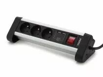 Multiprise de table - 3 prises - 2 ports usb - 2.4 a - terre fran&ccedil;aise (EBP03DSUN1)