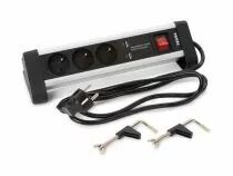 Multiprise de table - 3 prises - 2 ports usb - 2.4 a - terre fran&ccedil;aise (EBP03DSUN1)