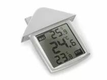 Thermom&egrave;tre de fen&ecirc;tre transparent avec indications min/max (WC216)
