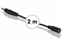 Rallonge avec connecteur d'alimentation cc (m&acirc;le-femelle) - 2 m - noir (PSS6EDC2M)