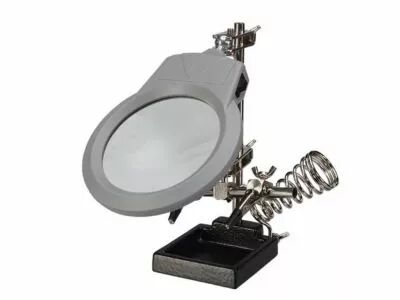 Troisi�me main avec loupe, lampe led et support pour fer � souder (VTHH3N)