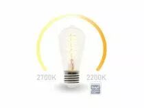 Ampoule led wifi smart - blanc chaud & blanc chaud intense - e27 - st64 (SMART1211)