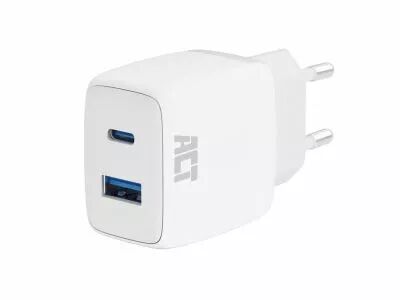 Chargeur usb, 1 x usb-c, 1 x usb-a, fonction power delivery, 20w, 1,7a, blanc (ACTAC2122)