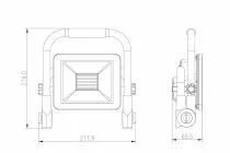 Lampe de travail led aliment&eacute;e par batterie - 30 w - 3000 lm - 4000 k (LEDRX08040)