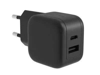 Chargeur usb rapide avec gan fast technology - 2 sorties - usb-a & usb-c - 30w (PSS6EUSB50)
