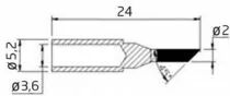 Spare bit for soldering iron of vtss300 - flat 2mm (BIT/VTSS300-4)