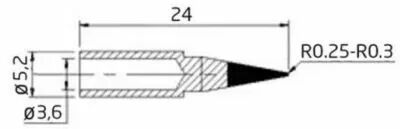Spare bit for soldering iron of vtss300 - � 0.3mm (BIT/VTSS300-2)