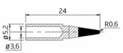 Spare bit for soldering iron of vtss300 - � 0.6mm (BIT/VTSS300-1)