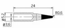 Spare bit for soldering iron of vtss300 - &oslash; 0.6mm (BIT/VTSS300-1)