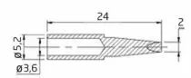 Spare bit for soldering iron of vtss300 - &oslash; 2mm (BIT/VTSS300-3)