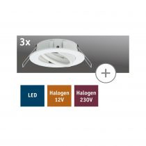 2Easy baGUe de montaGe Nova IP23 rond blanc kit de 3 sans douille et ampoule (93643)