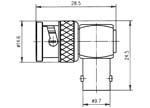 Adaptateur bnc coude ug ug 306/u 75 ohms