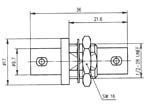 Adaptateur bnc p/traversee de panneau 75