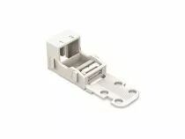Adaptateur de fixation - pour bornes &agrave; 2 conducteurs - s&eacute;rie 221 - 4 mm&sup2; - avec pied de fixation &agrave; encliqueter pour montage hori