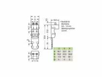 Adaptateur de fixation - pour bornes &agrave; 2 conducteurs - s&eacute;rie 221 - 4 mm&sup2; - avec pied de fixation &agrave; encliqueter - pour montage ho
