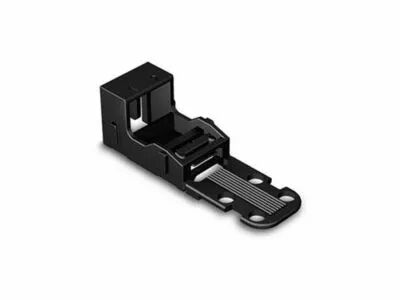 Adaptateur de fixation - pour bornes � 2 conducteurs - s�rie 221 - 4 mm� - avec pied de fixation � encliqueter - pour montage ho