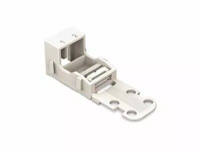 Adaptateur de fixation - pour bornes � 2 conducteurs - s�rie 221 - 4 mm� - avec pied de fixation � encliqueter pour montage hori