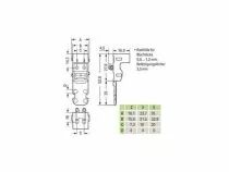 Adaptateur de fixation - pour bornes &agrave; 2 conducteurs - s&eacute;rie 221 - 4 mm&sup2; - avec pied de fixation &agrave; encliqueter pour montage hori