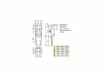 Adaptateur de fixation - pour bornes &agrave; 2 conducteurs - s&eacute;rie 221 - 4 mm&sup2; - avec pied de fixation &agrave; encliqueter pour montage hori