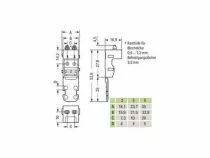 Adaptateur de fixation - pour bornes &agrave; 3 conducteurs - s&eacute;rie 221 - 4 mm&sup2; - avec pied de fixation &agrave; encliqueter - pour montage ve