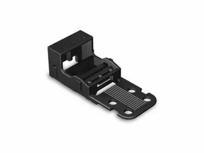 Adaptateur de fixation - pour bornes � 3 conducteurs - s�rie 221 - 4 mm� - avec pied de fixation � encliqueter - pour montage ve