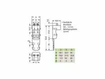 Adaptateur de fixation - pour bornes &agrave; 3 conducteurs - s&eacute;rie 221 - 4 mm&sup2; - avec pied de fixation &agrave; encliqueter - pour montage ve