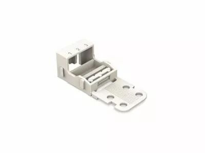Adaptateur de fixation - pour bornes � 3 conducteurs - s�rie 221 - 4 mm� - avec pied de fixation � encliqueter pour montage hori
