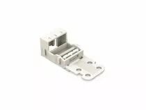 Adaptateur de fixation - pour bornes &agrave; 3 conducteurs - s&eacute;rie 221 - 4 mm&sup2; - avec pied de fixation &agrave; encliqueter pour montage hori