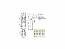 Adaptateur de fixation - pour bornes &agrave; 3 conducteurs - s&eacute;rie 221 - 4 mm&sup2; - avec pied de fixation &agrave; encliqueter pour montage hori