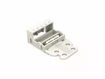 Adaptateur de fixation - pour bornes &agrave; 5 conducteurs - s&eacute;rie 221 - 4 mm&sup2; - avec pied de fixation &agrave; encliqueter pour montage hori
