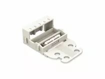 Adaptateur de fixation - pour bornes &agrave; 5 conducteurs - s&eacute;rie 221 - 4 mm&sup2; - avec pied de fixation &agrave; encliqueter - pour montage ve
