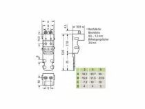 Adaptateur de fixation - pour bornes &agrave; 5 conducteurs - s&eacute;rie 221 - 4 mm&sup2; - avec pied de fixation &agrave; encliqueter - pour montage ve