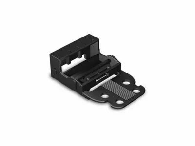 Adaptateur de fixation - pour bornes � 5 conducteurs - s�rie 221 - 4 mm� - avec pied de fixation � encliqueter - pour montage ve