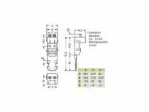 Adaptateur de fixation - pour bornes &agrave; 5 conducteurs - s&eacute;rie 221 - 4 mm&sup2; - avec pied de fixation &agrave; encliqueter - pour montage ve