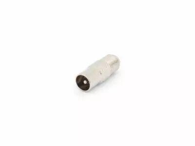 Adaptateur f, f femelle vers pal male, nickele (CF18)