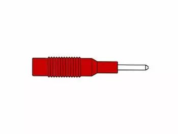 Adaptateur fiche 2mm vers 4mm - rouge (mzs 2) (HM12T10)