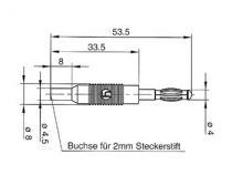 Adaptateur fiche 4mm vers 2mm - noir (mzs 4) (HM14T00)