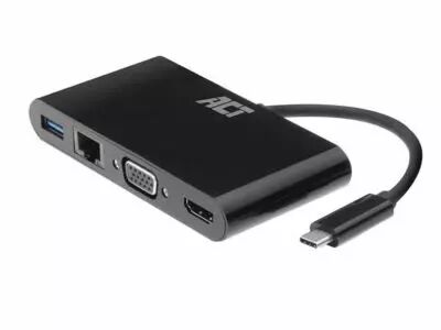 Adaptateur Multiport USB-C vers HDMI ou VGA avec Ethernet et Hub USB - 4K @ 30 Hz - 0.15 m (ACTAC7330)