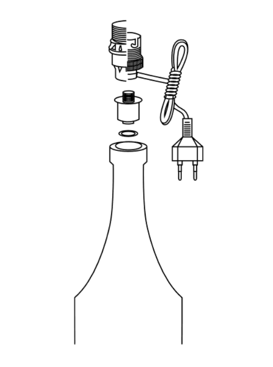 Adaptateur pour bouteille Mâle 10 x 1 Raccord ø 25-28 mm - Girard