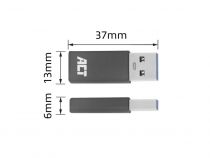 Adaptateur USB-A mâle vers USB-C femelle (ACTAC7375)