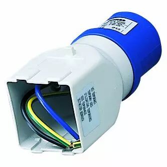 Adapteur industrial-domestique 2p+t 16a 230v 6h -2m system (GW64206)