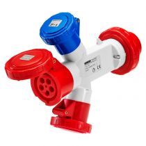Adapteurs étanches 3p+n+t32a6h 2sorties 2p+t16a/sorties 3p+n+t32a (GW64064)