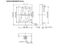 Afficheur 7 segments 57mm anode commune - super vert (SA23-12SGWA)