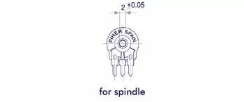 Ajustable piher 10k (serie s - vertical - pour axe) (K010SVS)
